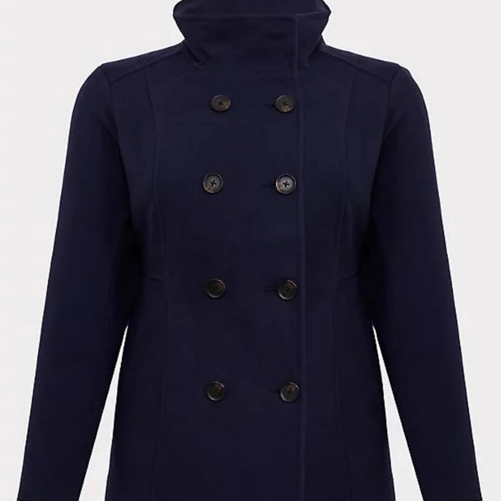 Torrid Navy Button Jacket